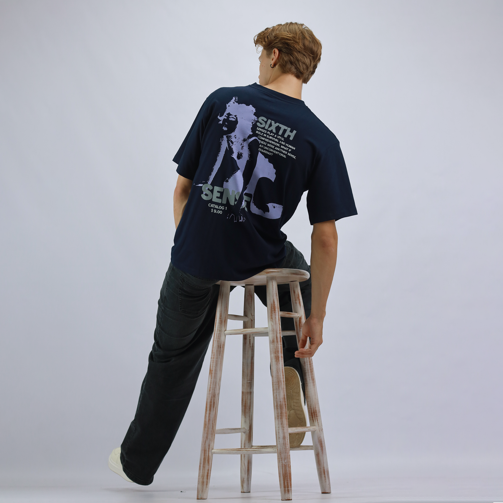 Sixth Sense Tee in Navy
