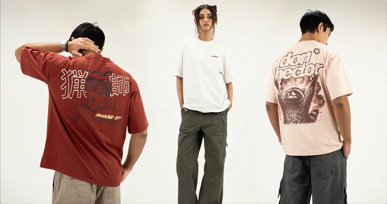 Models wearing new Cacti graphic tees